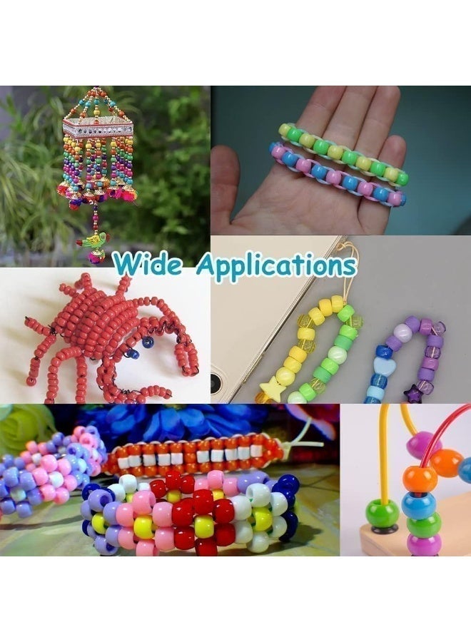 Capstro Large Hole 6×9 mm Acrylic Pony Beads for Jewelry Making – Bulk Craft Beads for Bracelets, Necklaces, Hair Braids & DIY Arts and Crafts – Matte Gold - Image 5